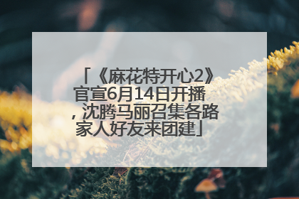 《麻花特开心2》官宣6月14日开播,沈腾马丽召集各路家人好友来团建