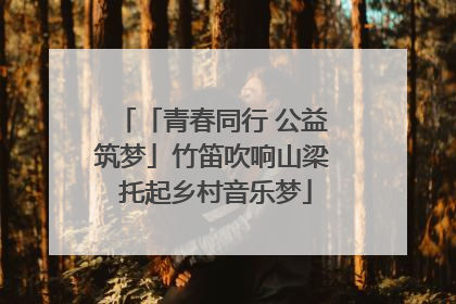 「青春同行 公益筑梦」竹笛吹响山梁 托起乡村音乐梦