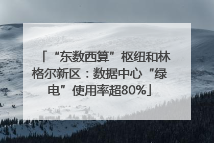“东数西算”枢纽和林格尔新区：数据中心“绿电”使用率超80%