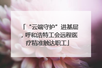 “云端守护”进基层，呼和浩特工会远程医疗精准触达职工