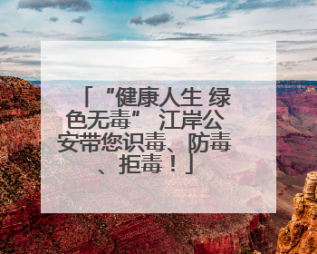 “健康人生 绿色无毒” 江岸公安带您识毒、防毒、拒毒！