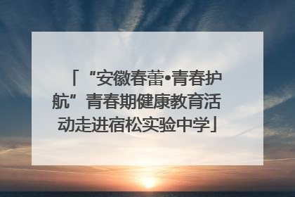 “安徽春蕾•青春护航”青春期健康教育活动走进宿松实验中学