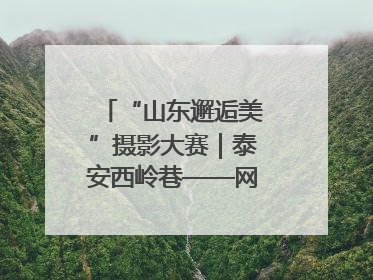 “山东邂逅美”摄影大赛｜泰安西岭巷——网红打卡新地标