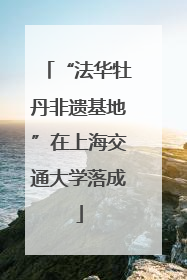 “法华牡丹非遗基地”在上海交通大学落成