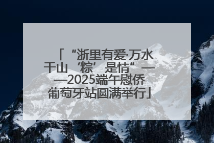 “浙里有爱·万水千山‘粽’是情”——2025端午慰侨葡萄牙站圆满举行