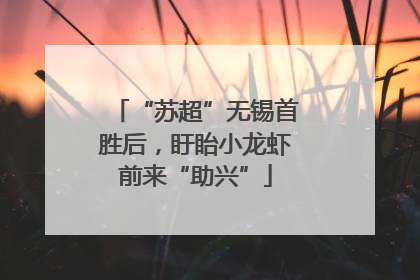 “苏超”无锡首胜后，盱眙小龙虾前来“助兴”
