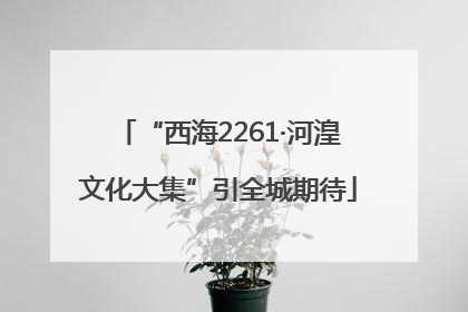 “西海2261·河湟文化大集”引全城期待