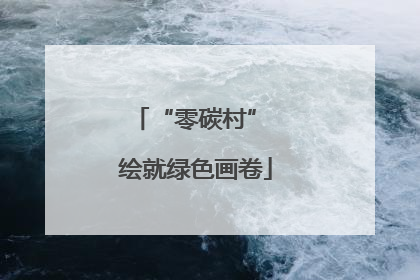 “零碳村” 绘就绿色画卷