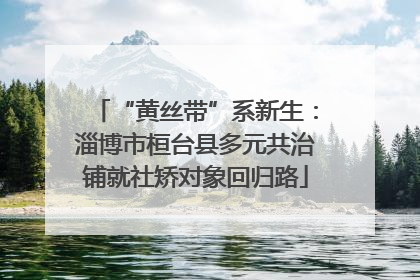 “黄丝带”系新生：淄博市桓台县多元共治铺就社矫对象回归路