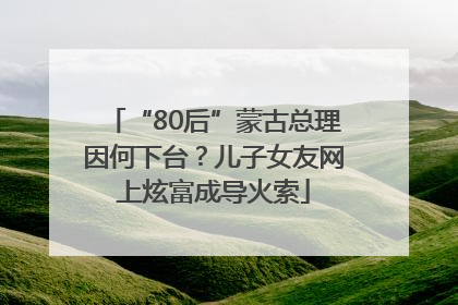 “80后”蒙古总理因何下台？儿子女友网上炫富成导火索