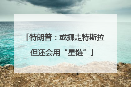 特朗普：或挪走特斯拉 但还会用“星链”