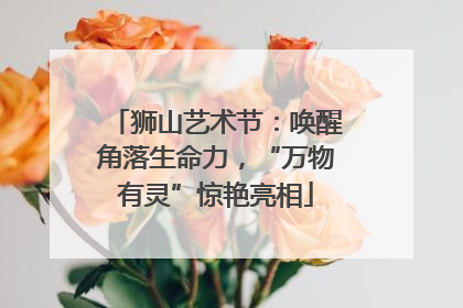 狮山艺术节：唤醒角落生命力，“万物有灵”惊艳亮相