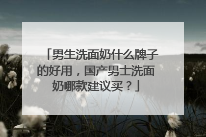 男生洗面奶什么牌子的好用，国产男士洗面奶哪款建议买？