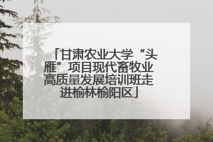 甘肃农业大学“头雁”项目现代畜牧业高质量发展培训班走进榆林榆阳区