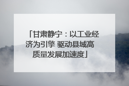 甘肃静宁：以工业经济为引擎 驱动县域高质量发展加速度