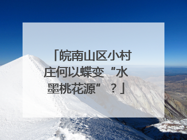皖南山区小村庄何以蝶变“水墨桃花源”？