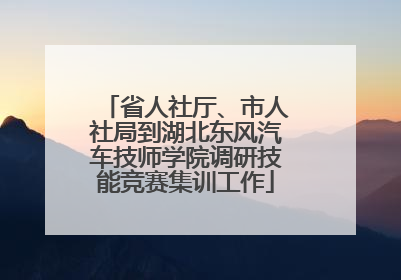 省人社厅、市人社局到湖北东风汽车技师学院调研技能竞赛集训工作