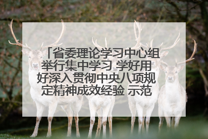 省委理论学习中心组举行集中学习 学好用好深入贯彻中央八项规定精神成效经验 示范带头持续推动全省学习教育走深走实
