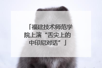 福建技术师范学院上演“舌尖上的中印尼对话”