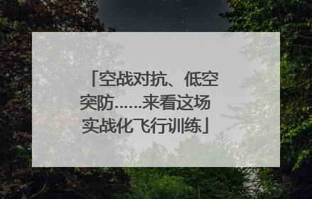 空战对抗、低空突防……来看这场实战化飞行训练