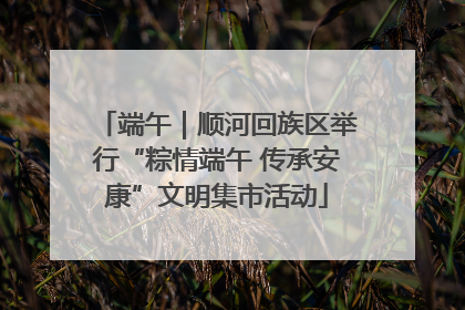 端午｜顺河回族区举行“粽情端午 传承安康”文明集市活动