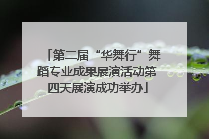 第二届“华舞行”舞蹈专业成果展演活动第四天展演成功举办