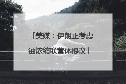 美媒：伊朗正考虑铀浓缩联营体提议