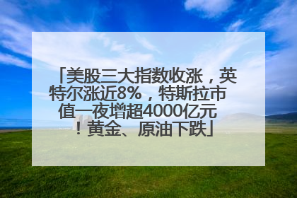美股三大指数收涨，英特尔涨近8%，特斯拉市值一夜增超4000亿元！黄金、原油下跌