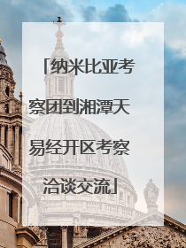 纳米比亚考察团到湘潭天易经开区考察洽谈交流