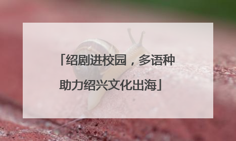 绍剧进校园，多语种助力绍兴文化出海