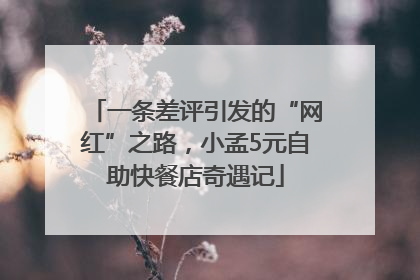 一条差评引发的“网红”之路，小孟5元自助快餐店奇遇记