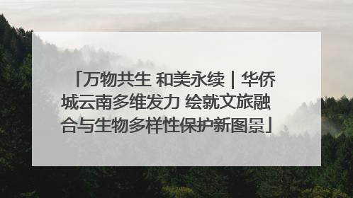万物共生 和美永续｜华侨城云南多维发力 绘就文旅融合与生物多样性保护新图景