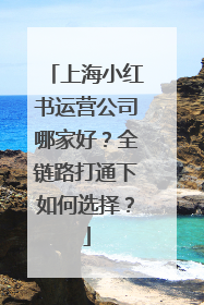 上海小红书运营公司哪家好？全链路打通下如何选择？