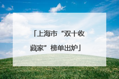 上海市“双十收藏家”榜单出炉