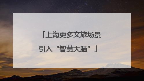 上海更多文旅场景引入“智慧大脑”