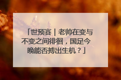 世预赛｜老帅在变与不变之间徘徊，国足今晚能否搏出生机？