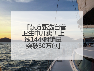 东方甄选自营卫生巾开卖！上线14小时销量突破30万包