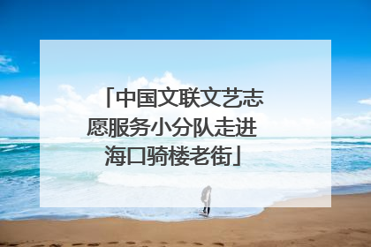 中国文联文艺志愿服务小分队走进海口骑楼老街
