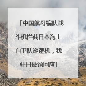 中国航母编队战斗机拦截日本海上自卫队巡逻机，我驻日使馆回应