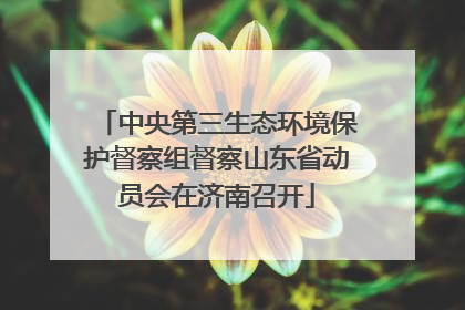 中央第三生态环境保护督察组督察山东省动员会在济南召开