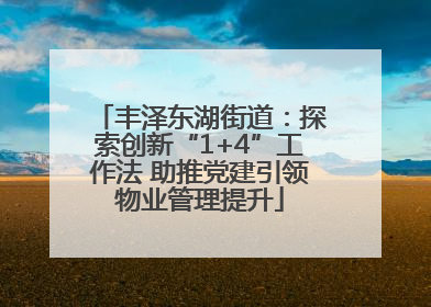 丰泽东湖街道：探索创新“1+4”工作法 助推党建引领物业管理提升