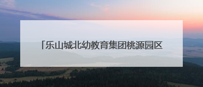 乐山城北幼教育集团桃源园区：享动漫之乐，伴多彩童年
