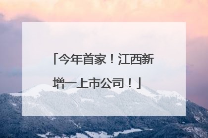 今年首家！江西新增一上市公司！
