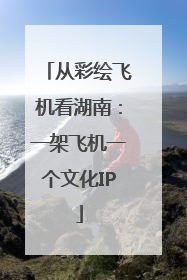 从彩绘飞机看湖南：一架飞机一个文化IP