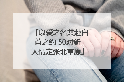 以爱之名共赴白首之约 50对新人情定张北草原