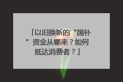 以旧换新的“国补”资金从哪来？如何抵达消费者？