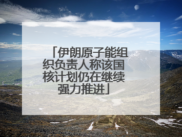 伊朗原子能组织负责人称该国核计划仍在继续强力推进
