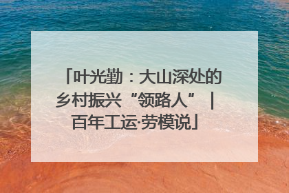 叶光勤：大山深处的乡村振兴“领路人”｜百年工运·劳模说