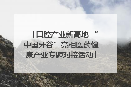 口腔产业新高地 “中国牙谷”亮相医药健康产业专题对接活动