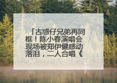 古惑仔兄弟再同框！陈小春演唱会现场被郑伊健感动落泪，二人合唱《一起冲一起闯》再现青春回忆